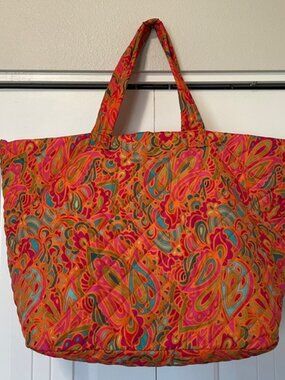 Sally Spring Flare Tote | Vibrant Paisley Tote Bag